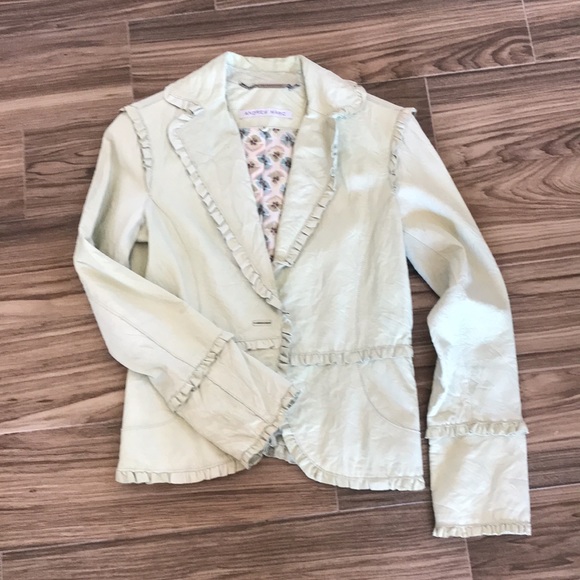 Mint Green Ruffle Jacket - Picture 2 of 11